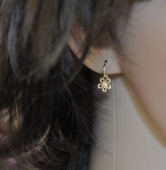 "14k solid gold small hoop earrings, a gift for mother day. Small dainty gold flower hanging on tiny hoop gold earrings. These gold hoop earrings are gorgeous, small, with beautiful five leaf flower and very special They move gently on the ear and take an intention. Despite their apparent size, they are gentle yet heard to ignore, they are all 14k gold and surely visible. You can wear these earrings with every look. They are light and comfortable so they can stay on your ears. The earrings: * 14 Gold Small Hoop Earrings, Flower Hanging, Small Gold Hoop Earrings, Blue Opal Ring, Pretty Jewelry Necklaces, Small Gold Hoops, Leaf Flower, Pretty Jewelry, Earrings Dainty