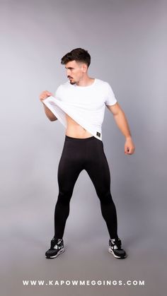 Core Black Men's Leggings
Breathable & Moisture Wicking
4-Way Super Stretch Fabric
Machine Wash Cold, Quick Drying
Durable Nylon / Spandex 
Bolt Logo Patch
This design does not have pockets Compressive Full-length Bottoms For Jogging, 4-way Stretch Leggings For Running, Compressive Jogging Pants, Compressive Full-length Jogging Pants, Compressive Full-length Pants For Jogging, Breathable Tight Elastane Tights, 4-way Stretch Sports Tights, Sports Tights With 4-way Stretch, Moisture-wicking Micro-elastic Leggings For Jogging