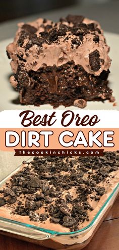 the best oreo dirt cake recipe is made with only two ingredients and it's ready to be eaten