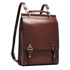 Tan Retro Preppy Style Leather Backpacks | Baginning Retro Preppy, Leather Backpacks, Winter Colors, Preppy Style, Hanging Out, Leather Backpack, North America, Thailand, Genuine Leather