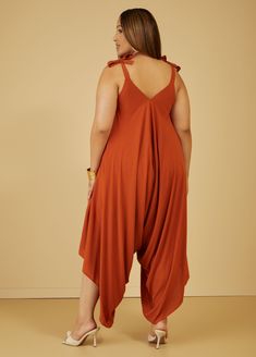 Plus Size Cropped Jumpsuit Plus Size Harem Jumpsuit Summer Loungewear Jumpsuits With Tie Straps, Chic Loungewear Jumpsuits And Rompers With Tie Straps, Chic Jumpsuits And Rompers With Tie Straps For Loungewear, Chic Jumpsuit With Tie Straps For Loungewear, Loungewear Jumpsuits And Rompers With Spaghetti Straps, Loungewear Jumpsuits With Adjustable Spaghetti Straps, Spaghetti Strap Jumpsuits For Loungewear, Overall Jumpsuits And Rompers With Adjustable Straps For Loungewear, Adjustable Straps Jumpsuit Overalls For Loungewear