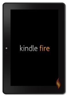 the kindle fire logo is shown on top of an ipad's display screen