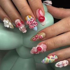 Birthday nails 🎂🎈 Birthday Cake Nails, Cake Nails, Short Almond Nails, Short Almond, 22nd Birthday, Birthday Nails, Nail Inspiration, Nails Inspo, Nails Art