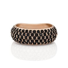 black diamond 18k rose gold pavé band by dominique cohen beverly hills – Dominique Cohen Rose Gold Pave Band, Rose Gold Black Diamond Ring, Gold Black Diamond Ring, Modern Diamond Jewelry, Rose Gold Black Diamond, Popular Rings, Pave Diamond Ring, Pave Band, Black Diamond Ring