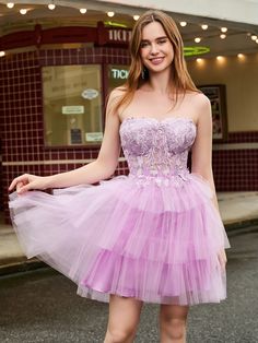 Strapless Dress For Debutante Ball, Elegant Tulle Corset Dress For Homecoming, Prom Season Strapless Dress With Sheer Bodice, Strapless Dress With Sheer Bodice For Prom, Fitted Tulle Strapless Dress, Tulle Corset Dress With Ruffles For Cocktail, Cocktail Corset Dress With Ruffles And Tulle, Elegant Strapless Tulle Dress For Prom, Elegant Strapless Tulle Dress For Prom Season