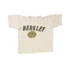 Vintage 80s Berkley T-shirt Used distressed condition. See pics! 100% cotton THIS IS USED ITEM ! PLEASE DONT EXPECTED IT TO BE LIKE NEW OR IN PRISTINE CONDITION ! Size on tag: 5. Please check the measurements ! Measurements: Shoulders: 53 cm. (20.8") Pit to Pit: 60 cm. (23.6") Length: 61 cm. (24") Worldwide Shipping: Approximate delivery time 14-30 days. Please be careful and ask any specific questions about item before purchasing. I can send you additional details photos as needed. White Tee, Favorite Outfit, Gender Neutral, Graphic Tees, Bathing Beauties, Like New, Adult Outfits, T-shirt, Tops & Tees