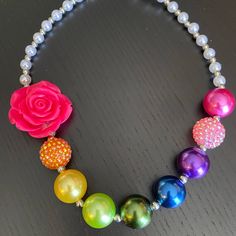 Buy This Beautiful Necklace For Your Little Girl To Wear And Feel Fancy! Playful Adjustable Party Necklaces, Adjustable Playful Necklace For Parties, Playful Adjustable Necklaces For Parties, Cute Multicolor Necklaces For Party, Fun Adjustable Party Necklaces, Adjustable Fun Party Necklaces, Fun Black Jewelry For Birthday, Dog Necklace Collar, Kids Accessories Jewelry