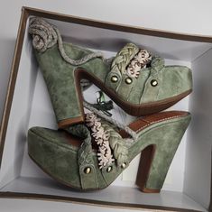 New In Box. Bacio 61 Pandino Jungle Multi Green Platform High Heel Sandals Leather, Strappy. Size 7 Bundle With Other Items To Save More. Green Platform, Platform High Heels, Heel Sandals, High Heel Sandals, Leather Sandals, High Heel, Sandals Heels, High Heels, Size 7