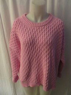 WOMENS ZARA CABLEKNIT PULLOVER SWEATER  PINK SIZE  M SIZE: MEDIUM MATERIAL: 100% COTTON CABLE KNIT, CHUNKY CREW NECK SWEATER MEASUREMENTS: SHOULDER: 28" ARMPIT: 26" SLEEVE: 14" LENGTH: 24 1/4" IN GOOD CONDITION...m_s1318-4###   Images sell! Get Supersized Images & Free Image Hosting Attention Sellers - Get Templates Image Hosting, Scheduling at Auctiva.com. Track Page Views With Auctiva's FREE Counter Oversized Pink Knitted Sweater, Pink Chunky Knit Long Sleeve Top, Pink Long Sleeve Chunky Knit Top, Pink Cable Knit Casual Sweater, Pink Casual Cable Knit Sweater, Casual Pink Cable Knit Sweater, Pink Chunky Knit Sweater With Crew Neck, Pink Chunky Knit Crew Neck Sweater, Pink Long Sleeve Cable Knit Sweater