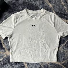 Very Soft, Never Worn, Not Sold At Nike Anymore. Fitted Nike T-shirt For Summer, Trendy Fitted Nike Tops, Basic Nike Crew Neck Top, Trendy Nike Short Sleeve Tops, Simple White Crew Neck Crop Top, Nike Basic Tops For Spring, Trendy Nike Short Sleeve T-shirt, Nike Trendy Summer Tops, Trendy Nike Tops For Summer