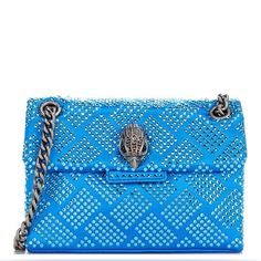 This Bag Is Brand New Dimensions: Approx. 8.26" W X 5.51" H X 2.75" D Material Is Polyester Comes With A Kurt Geiger Dust Bag Luxury Blue Clutch Shoulder Bag, Designer Blue Clutch Shoulder Bag, Blue Luxury Top Handle Evening Bag, Luxury Blue Top Handle Evening Bag, Designer Blue Bag With Chain Strap, Blue Clutch Evening Bag With Dust Bag, Designer Blue Evening Bag, Luxury Blue Evening Bag With Detachable Strap, Luxury Blue Evening Bag