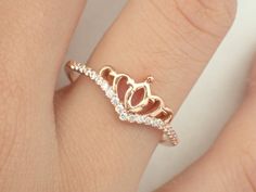 14k Gold Tiara Ring, Crown Wedding Ring, Tiara Princess Ring, Princess Diamond Crown Ring, Princess Wedding Jewelry With Crown Design, Rose Gold Diamond Jewelry With Crown Design, Promise Rose Gold Princess Cut Diamond Ring, Rose Gold Princess Cut Promise Diamond Ring, Wedding 14k Rose Gold Heart Ring, Rose Gold 14k Gold Heart Ring For Weddings, Rose Gold Cubic Zirconia Heart Ring For Wedding, Rose Gold Diamond Couple Rings For Promise, Rose Gold Heart Ring For Promise With Prong Setting