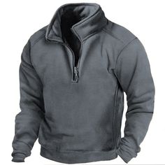 Season:Spring   Fall; Fabric:Cotton Blend; Sleeve Length:Long Sleeve; Look After Me:Washable,Wet and Dry Cleaning; Gender:Men's; Style:Basic,Casual,Streetwear; Elasticity:Micro-elastic; Occasion:Daily,Holiday,Sports  Outdoor; Fit Type:Regular Fit; Pattern:Plain; Neckline:Half Zip; Sports Clothing Sub Category:Zip Sweatshirt,Polar Fleece,Tactical; Front page:FF; Listing Date:08/12/2023; Bust:; Length:; Shoulder Width:; Sleeve: Tuxedo Shirt Men, Womens Basic Tops, Mens Outdoor Jackets, Graduation Outfits, Black Army, Half Zip Hoodie, Basic Hoodie, Basic Sweatshirt, Fall Clothing