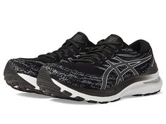 ASICS GEL-Kayano(r) 29 - Men's Shoes : Black/White : The primary materials that compose this product contain a minimum of 20 percent recycled content. Get ready for an active day by wearing the super soft and comfy ASICS GEL-Kayano 29 Shoes. Synthetic, leather, and mesh upper and lining. FF BLAST PLUS cushioning. Low-profile external heel counter. Rearfoot GEL technology cushioning provides good shock absorption. OrthoLite x-55 sockliner to ensure superior cushioning. Classic lace-up closure. Ro Asics Gel Kayano, Gel Kayano, Mens Shoes Black, Asics Gel, Synthetic Leather, Shoes Black, Low Profile, Black Shoes, Men's Shoes