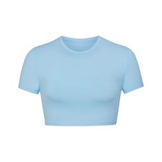 SWIM T-SHIRT | IRIS BLUE - SWIM T-SHIRT | IRIS BLUE Chiffon Cover Up, Blue Bra, Cute Fit, Cute Crop Tops, Cropped Tee, Teen Fashion Outfits, Swim Top, Crop Tee, Teen Fashion