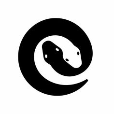 a snake in a circle with the letter o on it's back end,