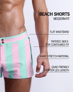 The most versatile pair of men’s beach shorts you’ll ever wear. BANG! Beach Shorts are the perfect all-rounder between the beach and everything else before and after. Styled after the fashionably look of a modern-fit walk short, these premium men’s swim trunks are delivered in a body-sculpting and shape-contouring format for a perfect fit. Meet the ultimate men’s boardies to take you from the beach to the party without missing a beat. Made with a stretchy, waterproof, light weight and soft fabri Bottoms With Built-in Shorts For Beach Party, Beachy Surfing Shorts For Summer, Beachy Shorts For Surfing In Summer, Beachy Shorts For Summer Surfing, Beach Party Swim Trunks With Built-in Shorts, Beach Season Bottoms With Built-in Shorts For Beach Party, Summer Beach Party Swim Trunks With Built-in Shorts, Beachy Bottoms For Summer Surfing, Summer Surfing Swim Trunks Short Length