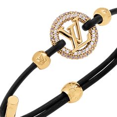 LOUIS VUITTON® - Louise By Night Bracelet - Black Luxury Black Bracelets, Louis Vuitton Birthday Party, Louis Vuitton Birthday, Fav Products, Rhinestone Projects, Expensive Jewelry Luxury, Jewelry Luxury, Monogram Jewelry, Expensive Jewelry