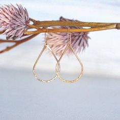 These earrings are simple, stylish, lightweight and perfect for everyday. Medium sized teardrop hoops dangle simply from French style ear wires, all hand formed and hammered by me in the metal of your choice.  These hoops come in both a smooth finish and a hammered / textured finish to fit any style, and while light weight are made with sturdy metal so they're solid and won't wobble or bend easily.  Throw these on to add a touch of style to anything you wear. Try wearing your hair in boho braids Delicate Teardrop Hoop Earrings, Gold Teardrop Threader Earrings For Everyday, Delicate Teardrop Hoop Earrings For Everyday, Nickel-free 14k Gold Filled Teardrop Earrings, Everyday Teardrop 14k Gold Filled Hoop Earrings, Minimalist 14k Gold Filled Teardrop Dangle Earrings, Everyday Rose Gold Teardrop Jewelry, Dainty Teardrop Threader Earrings For Everyday, Delicate Teardrop Hoop Earrings For Gift