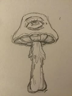 Just a random mushroom i drew Drawing Ideas Creative, Trippy Mushroom, 100k Followers, Art Sketches Doodles, Meaningful Drawings, Easy Drawings Sketches