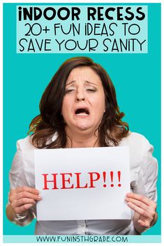 a woman holding up a sign with the words help on it and an image of her face