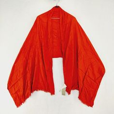 New Brand: Chico's Color: Orange Material: Rayon Accent: Small Fringe Size: One Size Made In India Type: Scarf Department: Women Small Fringe, Ruana Wrap, Cotton Scarves, Silk Scarf Wrap, Tan Coat, Embroidered Scarf, Animal Print Scarf, Orange Material, Colorful Scarf