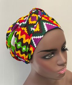 Our beautiful Headwraps are made out of 100% cotton. RB Headwraps can be tied in many different styles . RB Kente Adinkra Symbol Headwraps can also be worn as a scarf. Great for parties, everyday wears and also bad hair days . Our fabrics are soft gentle on skin . Headwrap size : 70 inches x 22.5 inches (177.8 cm x 57.15 cm) Multicolor Cotton Bandana, Bohemian Multicolor Cotton Bandana, Traditional Multicolor Headwrap With Matching Headband, Multicolor Turban With Matching Headband, Multicolor Headwrap In Headband Shape, Multicolor Headwrap With Matching Headband, One Size, Adjustable Multicolor Headscarf For Festivals, Multicolor Cotton Headscarf, Traditional Adjustable Multicolor Headwrap