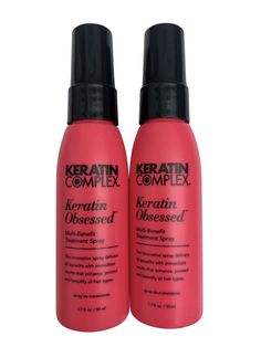 Keratin Complex Keratin Obsessed Multi Benefit Treatment Spray is a moisture rich and repairing and protecting styling spray made for all hair types. Protect your hair from heat styling damage and environmental damage. Made with natural keratin, silk amino acids, and coconut oil. Boosts shine, manageability, and decreases breakage and overall damage. Protects hair color from dullness, and dryness. When caring for your hair always remember to decrease the temperature of your water when washing. Wash hair less often, as over washing will fade color, dry hair, and cause breakage. Always gentle cleansing shampoos heat protecting products for styling, and brush hair prior to washing and prior to going to bed. Make sure to use hair treatments masks at least once a week for moisture, color protec Wash Hair, Keratin Complex, Cleansing Shampoo, Hair Treatments, Environmental Damage, Scalp Health, Care Skin, Hair Fragrance, Customer Feedback