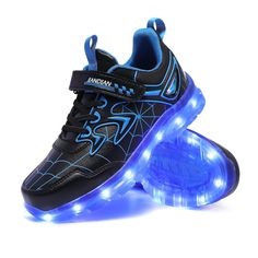 PRICES MAY VARY. Kids Light up Shoes: Our shoes are made of soft and comfortable fabric, with a non-slip sole. The LED lights are bright and colorful, change it as you like.Long press for 3 seconds to turn off the light. Spider upper Shoes : The shoes are designed with a spider pattern, which is very popular with boys. The LED lights are built-in, and the shoes will flash when press this buttom on the velcro. Light up Shoes for Boys Girls: The shoes have a USB interface, which can be charged wit Toddler Boy Christmas Gifts, Sp Characters, Galaxy Shoes, Spider Pattern, Light Up Sneakers, Kids Light, Led Shoes, Shoes For Boys, Light Up Shoes