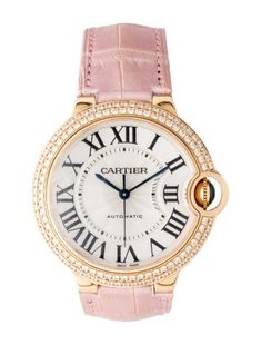 Ballon Bleu de Cartier Collection36mm Case Dimension18K Rose GoldAutomatic MovementDiamond BezelSilver DialPink Alligator StrapDeployant ClaspIncludes CollateralUnfortunately, due to restrictions, this item may not be eligible for shipping in all areas. Classic Pink Watch For Formal Occasions, Timeless Pink Watch For Formal Occasions, Timeless Formal Pink Watch, Luxury Pink Watch For Anniversary, Classic Pink Round Watch, Elegant Pink Watches With Diamond Hour Markers, Cartier Ballon Bleu, Cartier Watch, Watch Strap