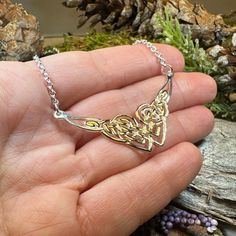 TAKE AN ADDITIONAL 20% OFF THE ALREADY REDUCED SALE PRICE - ADDITIONAL 20% IS DEDUCTED AT CHECKOUT with code SAVE20 Solid Sterling Silver with 14K yellow gold and rose gold plated detailing. In antiquity, the Celtic Heart was a tasteful outward expression of inner love, passion, and strength, and the endless Celtic Love Knotwork interwoven into the design signifies the concept of eternity. Intricate and compelling, this exquisitely complex sterling silver Celtic Love Knotwork Heart necklace is t Celtic Heart, Endless Love, Love Necklace, Sale Price, Heart Necklace, Rose Gold Plates, Gold Plate, Plating, Yellow Gold