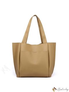 BirdinBag - Womens Faux Leather Tote - Large Capacity Handbag & Shoulder Bag Trendy Handbags, Bags Tote, Word Wrap, Shoulder Tote Bag, Shoulder Tote, Color Khaki, Leather Tote Bag, Womens Tote Bags, Leather Tote