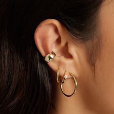 *Buy 2 items, Get 15% OFF your order. Coupon applied at checkout.* A statement gold dome ear cuff. Layer on this ear cuff with your other favorite earrings. No piercing is required. Valentines Gift for Her   - Hypoallergenic - 18k gold plated - Diameter: 12.5 mm. - Thickness: 7 mm. - 1 Year warranty All jewelry designed and handmade by Heart Made of Gold. All photos are owned by Heart Made of Gold. GIFT WRAP AVAILABLE TO PURCHASE: https://www.etsy.com/listing/902780367/gift-wrap-for-gift-jewelry Adjustable Huggie Wrap Earrings For Pierced Ears, Adjustable Huggie Ear Cuff With Ear Wire, Everyday Single Open Ring Earring, Gold Open Ring Cartilage Earrings, Pierced Adjustable Huggie Ear Cuff, Adjustable Pierced Huggie Ear Cuff, Dainty Adjustable Ear Cuff For Pierced Ears, Trendy Hoop Ear Cuff For Pierced Ears, Adjustable Internally Threaded Huggie Ear Cuff