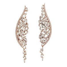 Art Nouveau Design, Baguette Cut Diamond, Diamond Gold, Baguette Cut, Top Seller, Jewellery Design, Baguette Diamond, Beautiful Earrings, Baguette