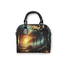 Embrace custom style and lasting practicality with this gothic autumn shoulder handbag. Crafted from 100% high-grade PU leather, it's designed to be both durable and stylish, making it the perfect accessory for any occasion. The bag features a secure zippered top closure and comes with a removable, adjustable shoulder strap, allowing you to easily transition from a casual crossbody to an elegant handbag. With a sleek polyester lining, black handles, and a double-sided print, this handbag is as versatile as it is chic. Product Details: Material: 100% High-Grade PU Leather Lining: Polyester Handles: Black, PU Leather Strap: Removable & Adjustable PU Leather Shoulder Strap Size: One Size Fits All Elegant Gothic, Black Handle, Seasonal Fashion, Shoulder Handbags, Pu Leather, Purses And Handbags, Leather Straps, Shoulder Strap, Handbags