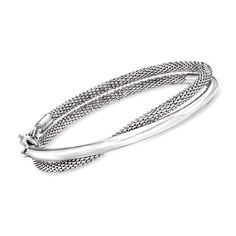 Ross-Simons - Italian Sterling Silver Wrap Bracelet. 8". Keep it chic and current with our versatile sterling silver wrap bracelet. A refined take on the current wrap bracelet trend, our Italian designers artfully sculpt the piece with a gleaming curved bar centered on a 3.5mm popcorn chain. A sophisticated way to wear today's popular wrapped bracelet look! Bar sits on the top part of the wrist. Lobster clasp, sterling silver wrap bracelet. Look Bar, Silver Wrap Bracelet, Italian Designers, Trending Bracelets, Curved Bar, Long Time Friends, Fine Jewelery, Fine Jewelry Bracelets, Heart Bracelet