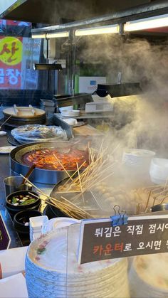 the food is being prepared in the kitchen for customers to enjoy it all day long