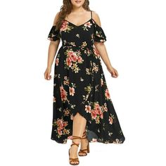 About cocktail dress plus size : Features: Dyegold Summer Dresses for Women 2023, Women Plus Size Maxi Dresses Floral Printed Empire Waist V Neck Short Sleeve Summer Casual Flowy Long Dress Boho Maxi Dress If you want a unique pattern in your everyday wardrobe, this sun dresses women is the exact piece you need! The simple silhouette is casual chic and never out of date. It will be a perfect gift for your girlfriend, wife, mama, auntie, grandma, or your best friends! Occasion:This dress for wome Flower Print Long Dress, Bohemian Beach Dress, Plus Size Long Dresses, Sukienki Plus Size, Cold Shoulder Maxi Dress, Midsize Fashion, Long Beach Dress, Flowing Dresses, Maxi Robes