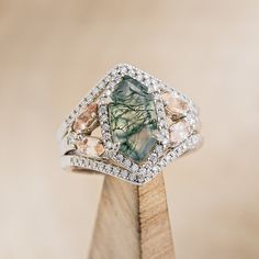 Dream Rings, Oregon Sunstone, Moss Agate Engagement Ring, Staghead Designs, Agate Engagement Ring, Dream Man, Moss Agate Ring, Dream Engagement, Custom Ring Designs