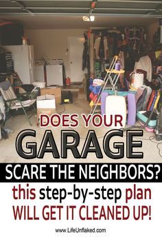 a garage filled with lots of clutter and items that are not in the garage