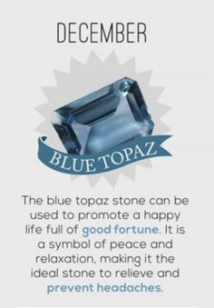 December Month, Month Meaning, Topaz Birthstone