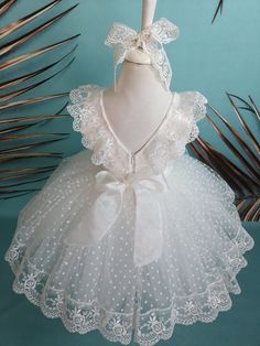 Toddler Wedding Dress This Sophisticated artisan baptism gown made with embroidery and lace details. Inside cloth is %100 cotton. For this Lace Christening Dress we can change the colour of the belt and ribbon such as pink yellow gold etc. We can prepare dress for every age like 4 years old 8 years old.. This Rustic Baby Wear includes also the head band. We customized for babies and kids as their measurements. Preparing the dress in about one or two week than ready for shipping. And also we can Lace Princess Dress With Ruffles For First Communion, Tulle Dress With Lace Back For First Communion, Princess Style Wedding Dress With Lace Patchwork, White Lace Dress With Lace Bodice For Ceremonies, Tulle Baptism Dress With Lace Bodice For Ceremony, Elegant Baptism Dress With Lace Back, Lace Baptism Dress With Lace Trim For Party, Pageant Gown With Lace Trim And Tulle, Lace Princess Dress With Ruffles For Wedding