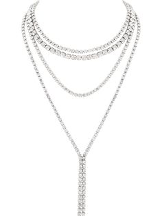 PRICES MAY VARY. SILVER LAYERED RHINESTONE FAKE DIAMOND CHOKER NECKLACE : This silver rhinstone crystal choker is ideal for any occasion, including parties, proms, fashion shows, nightclubs, and anniversaries. And it can add an excellent fashion touch to your dress on any festival, such as Mother's Day, Valentine's Day, Christmas Day, New Year's Day, or others. MATERIALS: Meticulously crafted from high-quality rhinestone and zinc alloy SIZE AND LENGTH: The silver rhinestone choker length is 10.4 Crystal Clavicle Chain Backdrop Necklace As Gift, Crystal Backdrop Necklace With Clavicle Chain For Gifts, Diamond Choker Necklace, Fake Diamond, Jewelry Gothic, Gothic Vintage, Rhinestone Choker Necklace, Bling Necklace, Crystal Choker Necklace