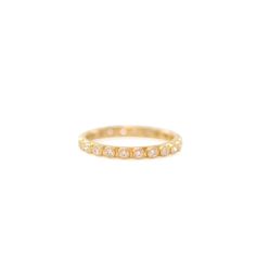 18k Yellow Gold stack band ring set with 1.7mm white diamonds. 14k Gold Eternity Band With Single Diamond, Fine Jewelry Eternity Band With Single Cut Diamonds, Yellow Gold Stackable Midi Rings With Cubic Zirconia, Eternity Band With Single Cut Diamonds And Cubic Zirconia, Cubic Zirconia Eternity Band With Single Cut Diamonds, Stackable Yellow Gold Midi Rings With Cubic Zirconia, Stackable Cubic Zirconia Midi Rings In Yellow Gold, Diamond Stackable Midi Rings With Round Cut, Diamond Stackable Rings Fine Jewelry