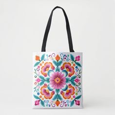 Colorful Mexican Floral Fiesta Tote Bag Multicolor Festival Pouch Bag, Festival Multicolor Pouch Bag, Multicolor Bags For Daily Use And Festivals, Rectangular Festival Bag For Daily Use, Daily Use Tote Bag For Festival, Festival Multicolor Embroidered Bags For Daily Use, Multicolor Embroidered Bags For Daily Use And Festivals, Multicolor Shoulder Bag For Daily Use And Festivals, Outfit Totebag