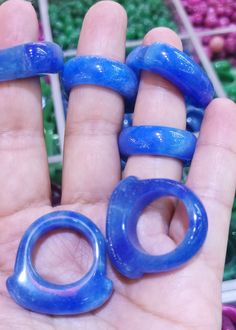 material:natural stone quantity:1pcs size:outdiameter 8-9US，thickness=7mm(if want other size,10-11us,please note it) note:have larger stock and offert wholesale price. Handmade Blue Crystal Open Ring, Unique Blue Resin Rings, Unique Blue Crystal Round Ring, Blue Resin Rings Perfect As Gifts, Blue Resin Rings For Gifts, Blue Resin Rings Perfect For Gifts, Handmade Blue Resin Rings, Green Cherries, Jade Ring