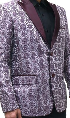 Step into the realm of bespoke elegance with our custom-made Banarasi Brocade Art Silk Men's Jacket, meticulously tailored to elevate your style for any occasion. This exquisite piece of craftsmanship seamlessly merges tradition with contemporary flair, making it the quintessential choice for men's clothing aficionados. Perfect for weddings, proms, or any formal affair, this jacket exudes sophistication and refinement. The luxurious Banarasi brocade art silk fabric adds an element of opulence, ensuring you make a statement with every step. Whether you're celebrating New Year's Eve, Christmas festivities, or any special occasion, this jacket exudes timeless charm and elegance. Its custom-made design ensures a perfect fit, accentuating your silhouette with precision and confidence. Crafted t Designer Single Button Party Blazer, Party Silk Suit With Lapel Collar, Silk Party Suit, Designer Fitted Blazer With Shawl Collar, Fitted Single Breasted Blazer For Festive Occasions, Fitted Single-breasted Blazer For Festive Occasions, Festive Fitted Single Breasted Blazer, Fitted Single Breasted Festive Blazer, Festive Fitted Single-breasted Blazer