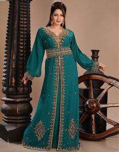 Mashallah! ❤️ Dubai Bottle Green Georgette Hand Embroidery Party Wear Kaftan 👗 Order Online latest Embroidered Kaftan which are made up from best quality fabrics with latest styles from our large collections at arabicattire.com Shop Now : https://bit.ly/3Pawcx9 Buy online @ $94 #fancykaftan Luxury Green Abaya With Dabka Details, Luxury Green Sequined Kaftan, Luxury Traditional Green Thobe, Luxury Green Dabka Abaya, Luxury Green Wedding Thobe, Luxury Traditional Green Abaya, Luxury Green Maxi Length Abaya, Luxury Embroidered Green Thobe, Luxury Festive Dresses With Naqshi