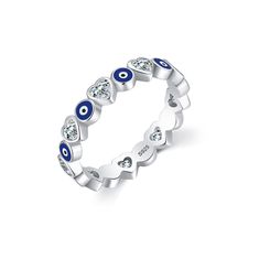 PRICES MAY VARY. 🧿 The blue eye means protection in Turkey and is a talisman to avoid disasters. At the same time, it is also a symbol of luck, which can bring you and your family good luck, health, success and wealth. The love and protection of the evil eye are with you in all spiritual concerns. 🧿 Our evil eye sterling silver rings are 100% friendly. They are nickel free, lead free, cadmium free, they are allergy safe for Your skin and they will not break, tarnish or fade easily. And the rin Evil Eye Ring Silver, Lucky Jewelry, Evil Eye Ring, Silver Wedding Bands, Sterling Silver Rings Bands, Blue Evil Eye, Pen Drive, Eye Ring, Rings For Girls