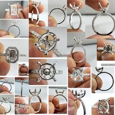 there are many pictures of different types of rings